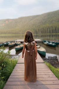 SS Girl's Dress Noelle Dress (sequin cocoa tulle)