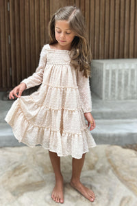 SS Girl's Dress Nora Dress (natural swiss dot)