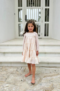 SS Girl's Dress Nora Dress (natural swiss dot)