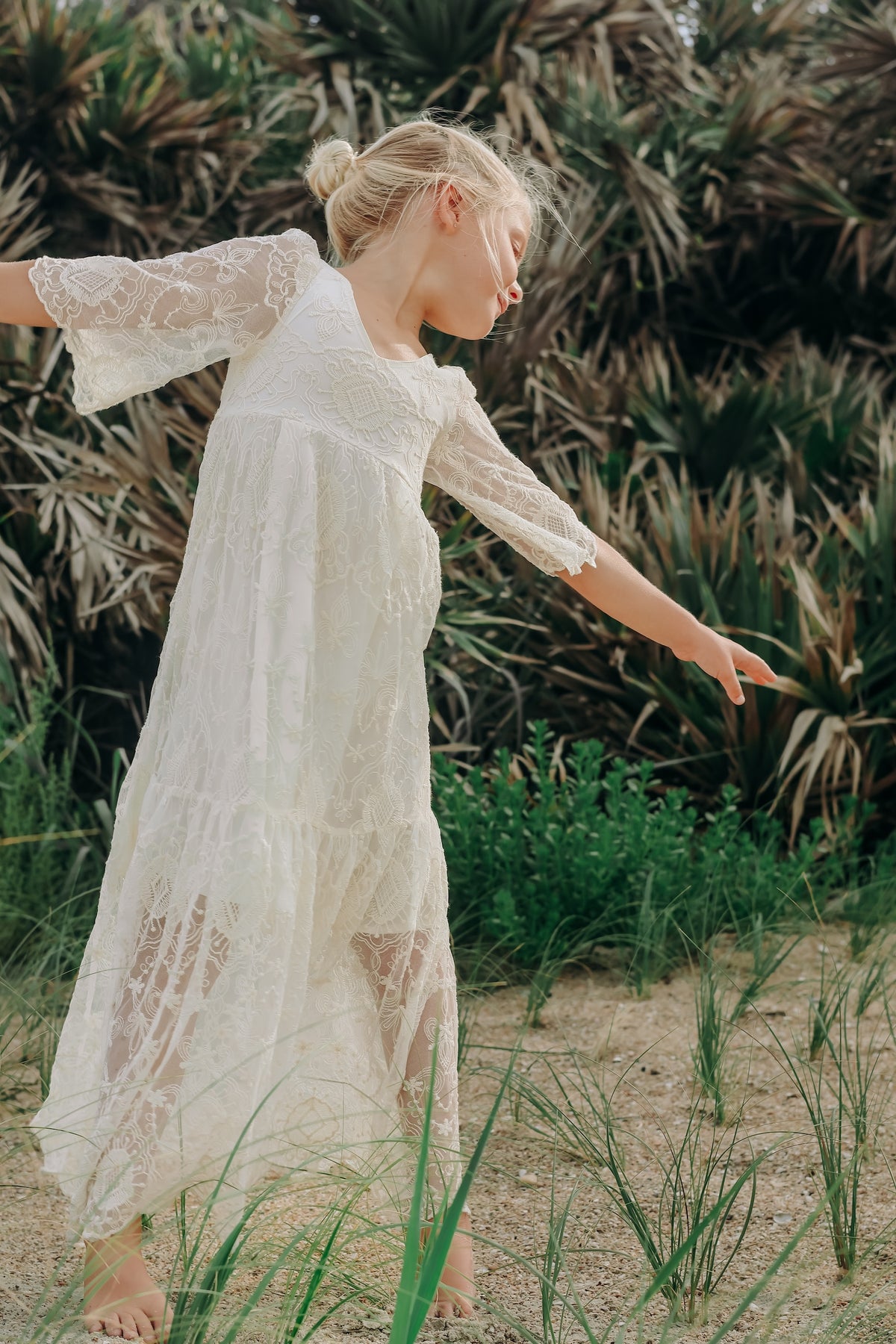 SS Girl's Dress Ophelia Maxi (ivory lace)