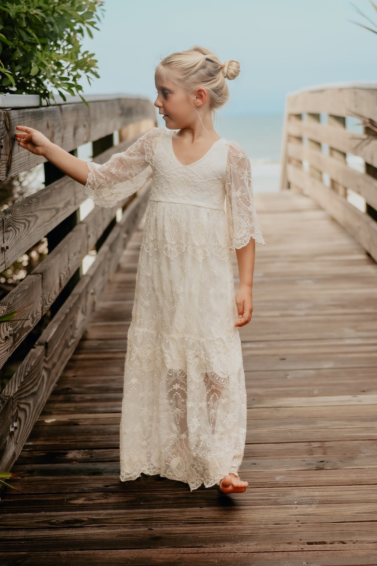 SS Girl's Dress Ophelia Maxi (ivory lace)