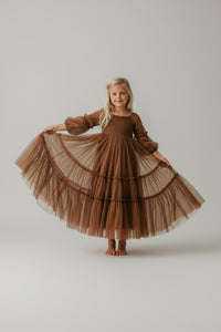 SS Girl's Dress Pippa Maxi (cocoa tulle)
