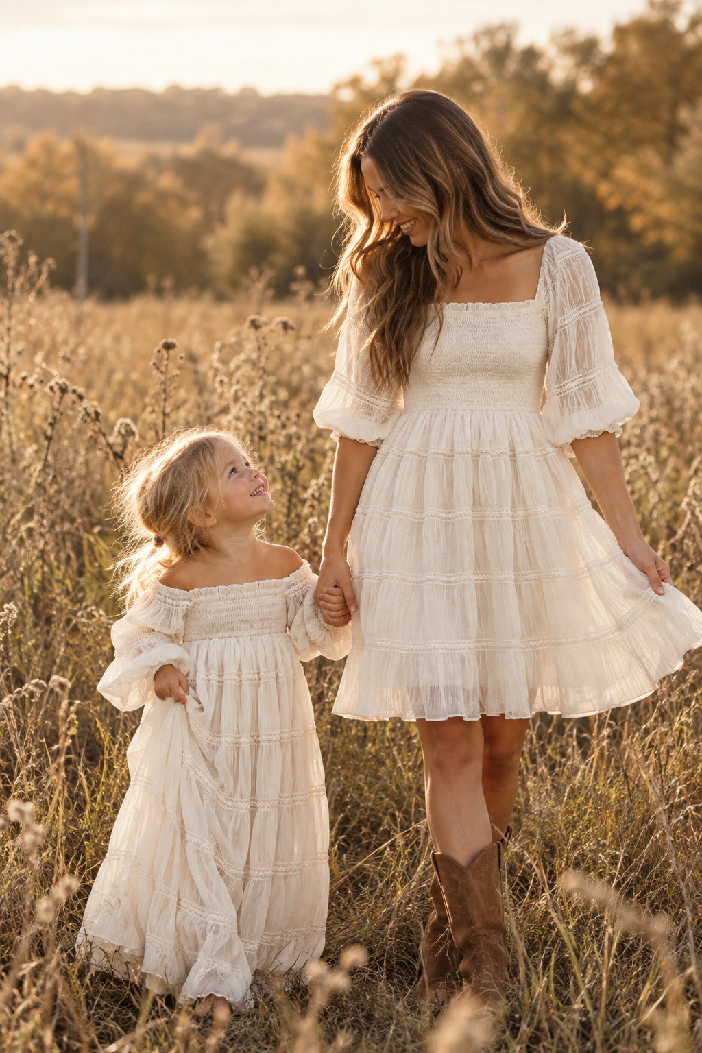 SS Girl's Dress Pippa Maxi (ivory chiffon)