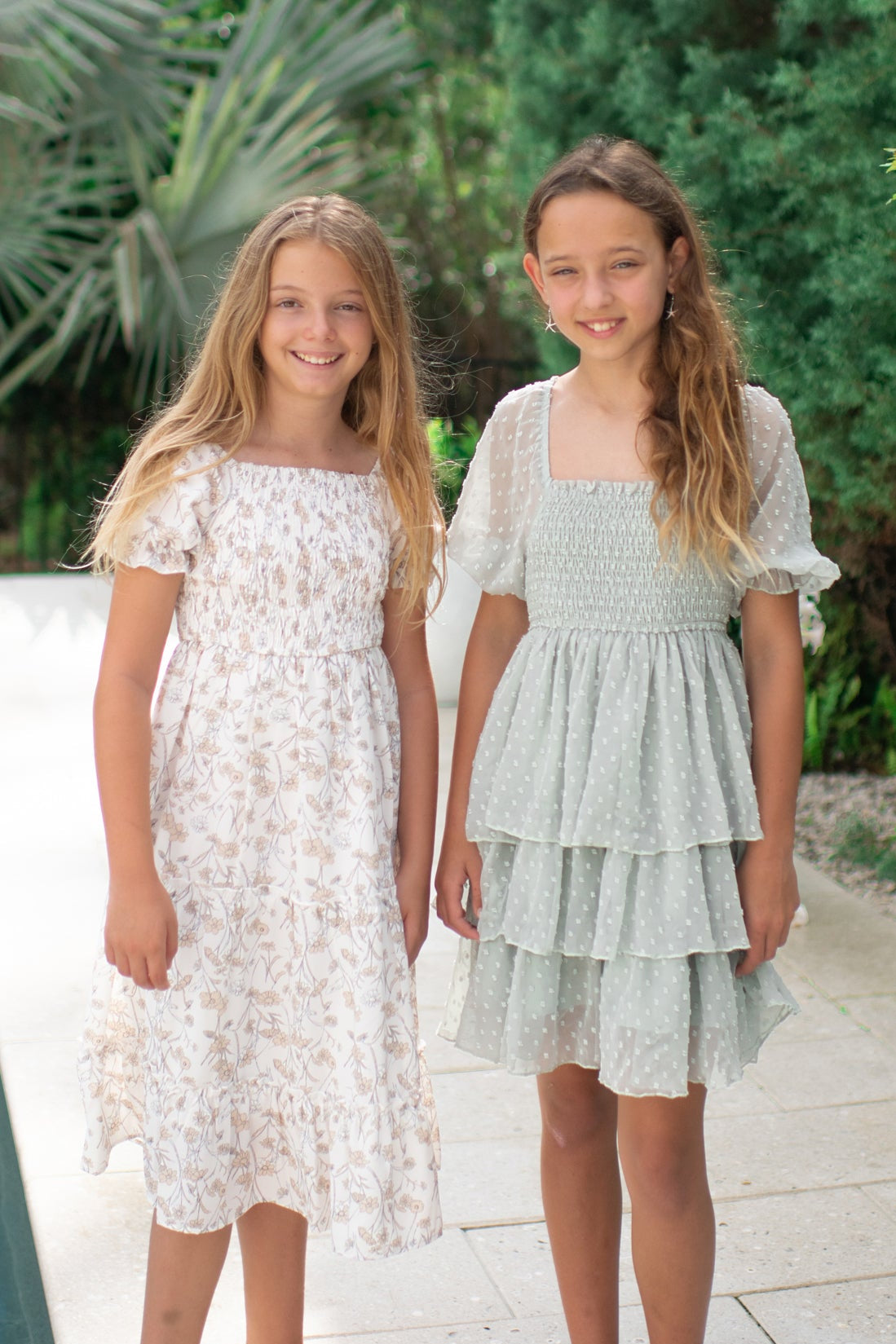 SS Girl's Dress Elle Midi (art floral)