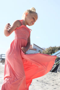 LB Girl's Dress Stella Maxi (shell pink) FINAL SALE