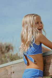 LB Girl's Swim Scoopback Set (bluebird embroidered)