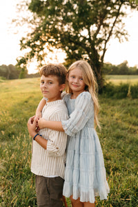 SS Boy's Top Ty Shirt (driftwood stripe linen)
