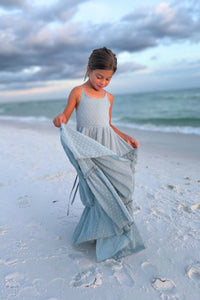 SS Girl's Dress Wendy Dress (blue swiss dot)