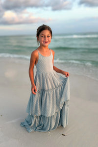 SS Girl's Dress Wendy Dress (blue swiss dot)