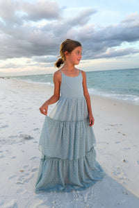 SS Girl's Dress Wendy Dress (blue swiss dot)