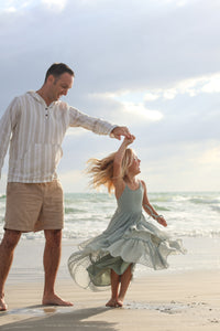 SS Girl's Dress Wendy Dress (sage swiss dot)