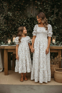 SS Girl's Dress Elle Midi (art floral)