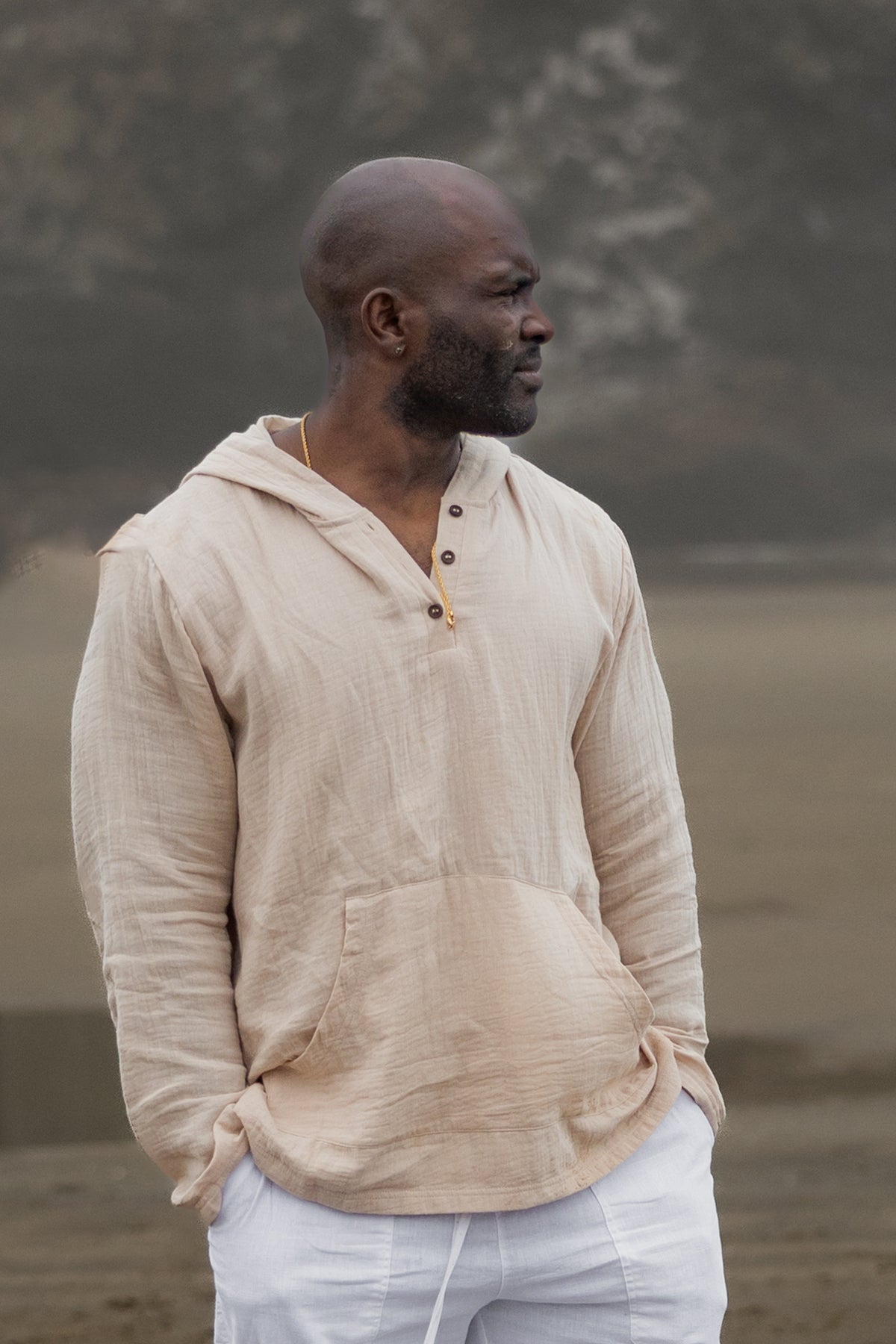 SS Men's Top Men's Knox Hoodie (latte muslin)