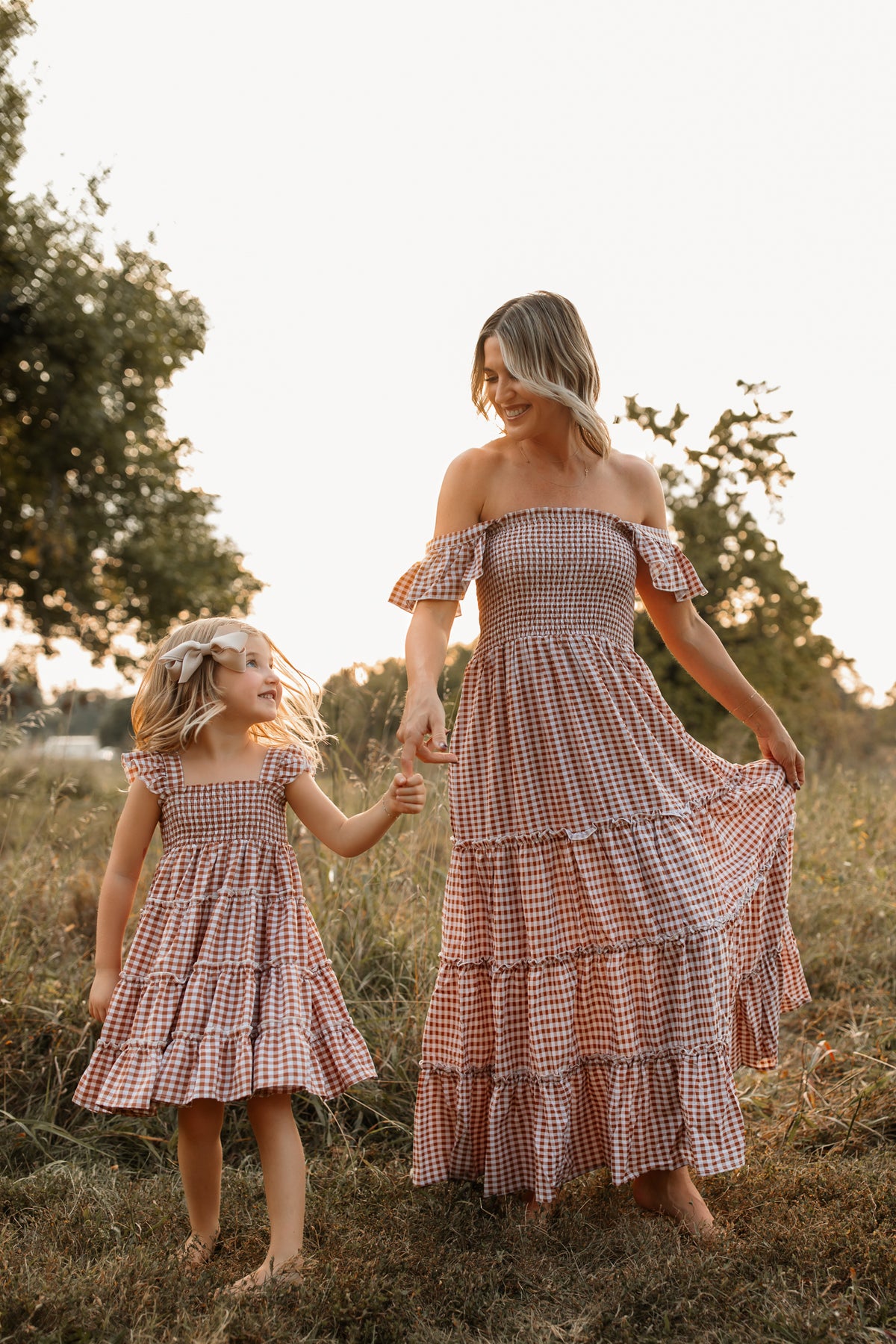 SS Women's Dress Women's Pia Dress (brown gingham)