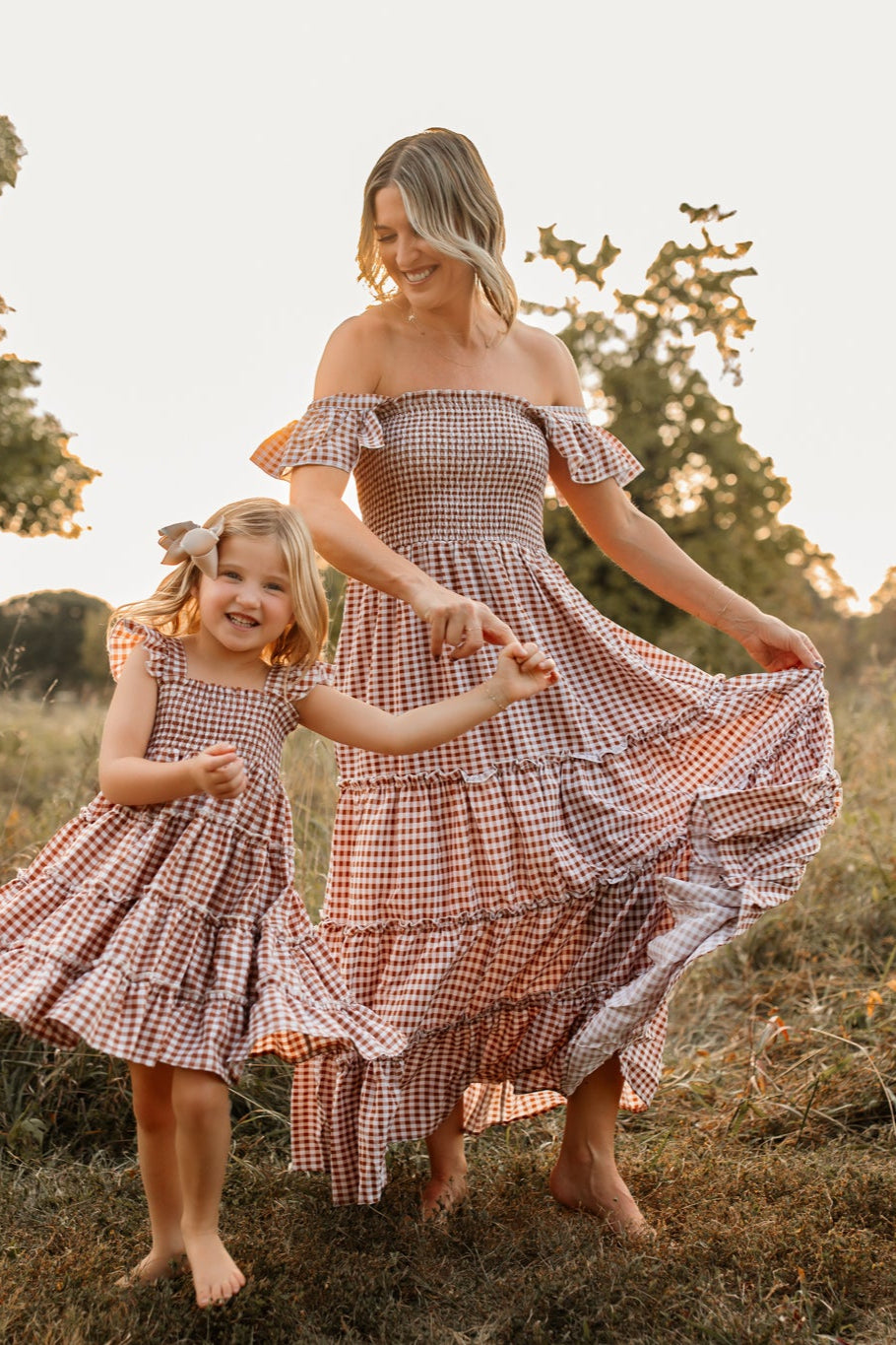 SS Women's Dress Women's Pia Dress (brown gingham)