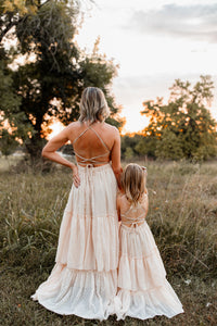 SS Girl's Dress Wendy Dress (natural swiss dot)