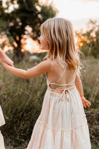 SS Girl's Dress Wendy Dress (natural swiss dot)