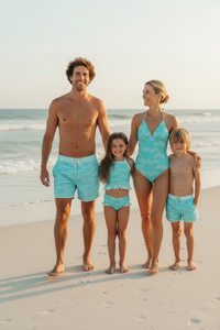 LB Women's Swim Women's Halter One Piece (aqua waves)