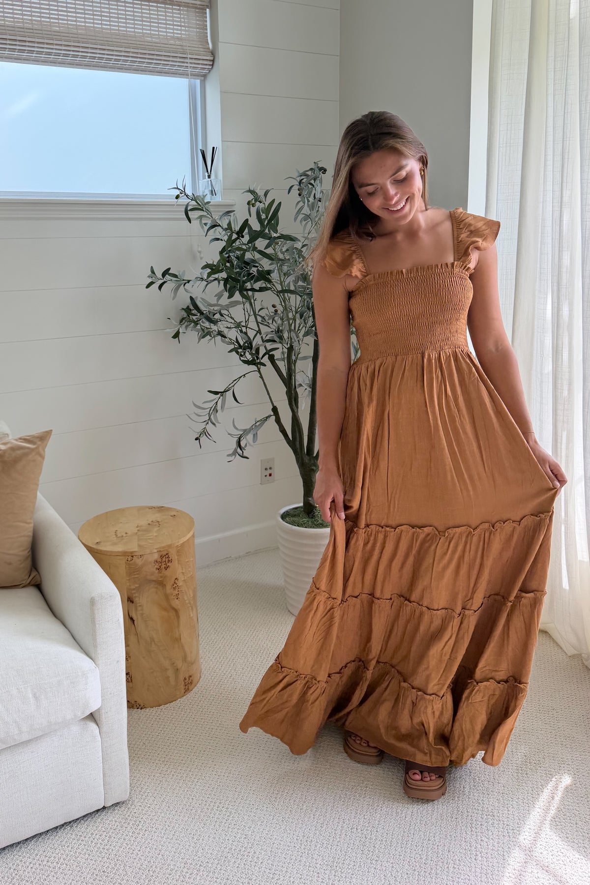 SS Women's Dress Women's Marabella Dress (amber linen)