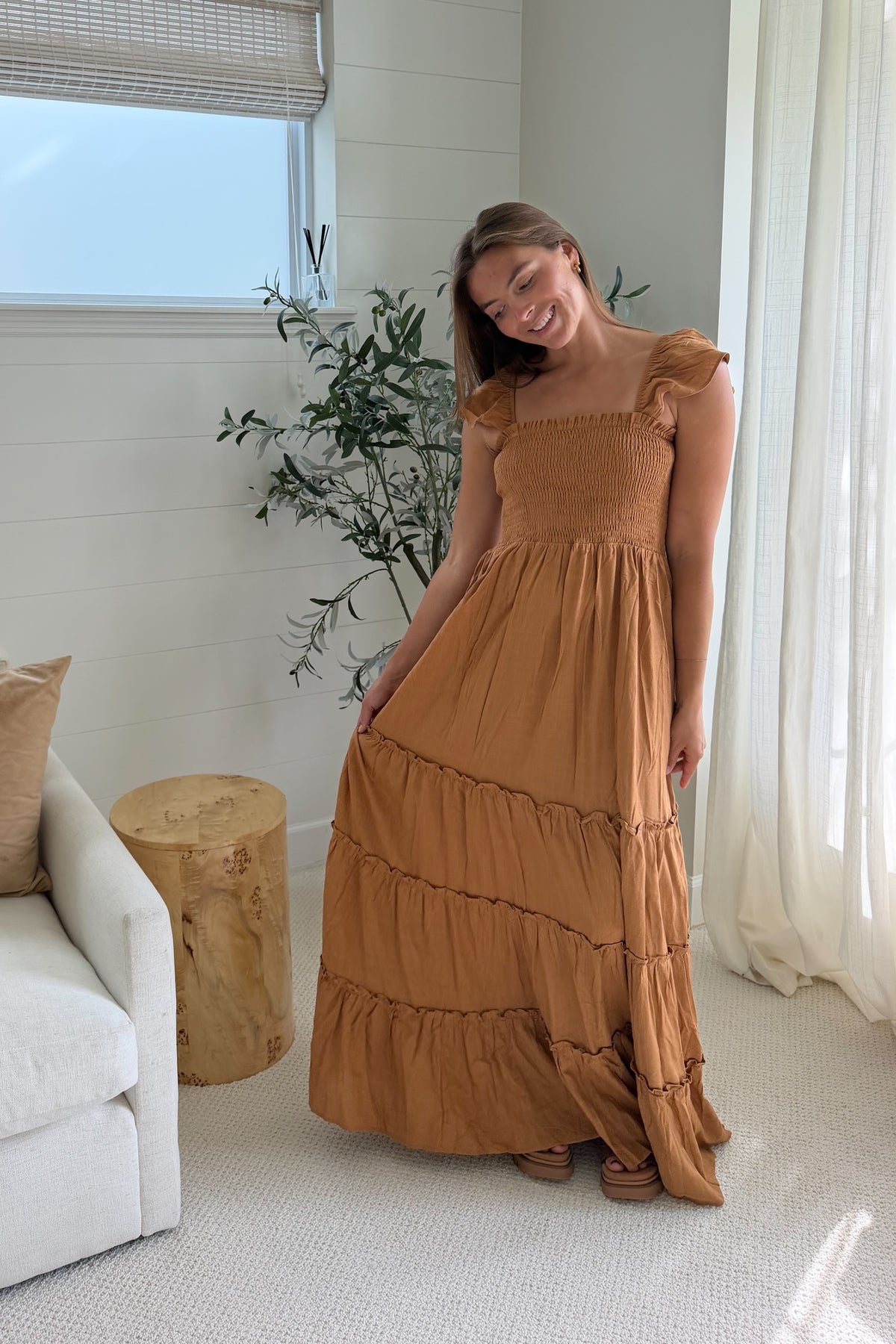 SS Women's Dress Women's Marabella Dress (amber linen)