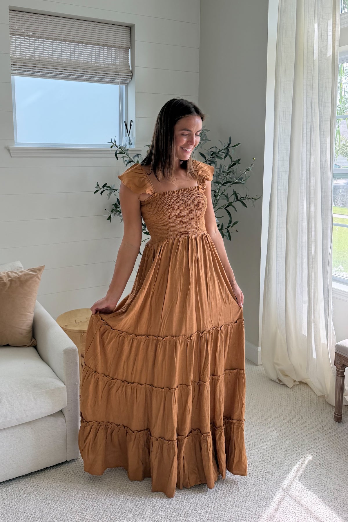 SS Women's Dress Women's Marabella Dress (amber linen)