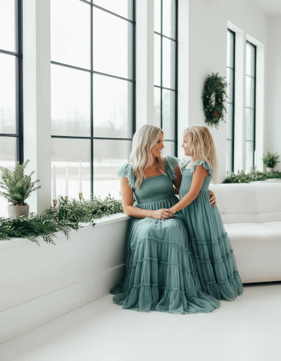 SS Women's Dress Women's Marabella Dress (soft teal tulle)