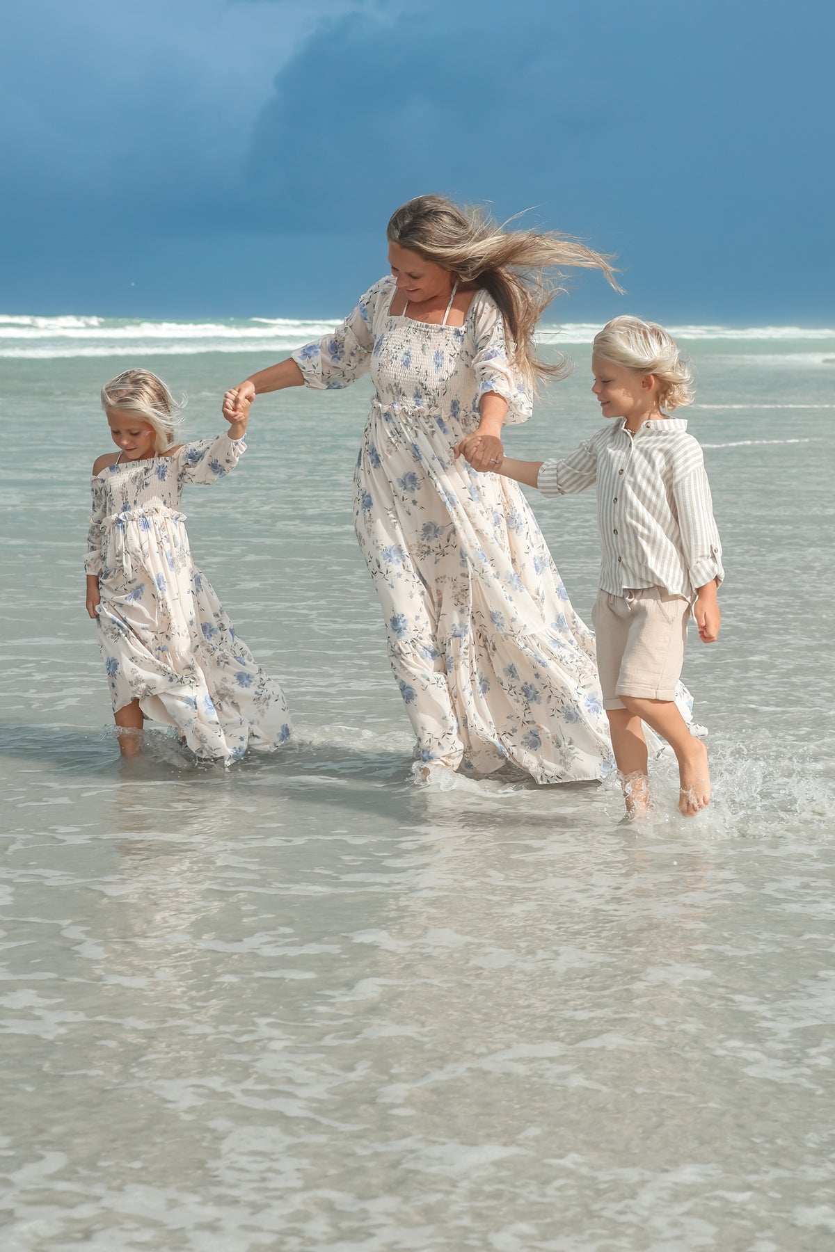SS Women's Dress Women's Pippa Maxi (floral blue chiffon)
