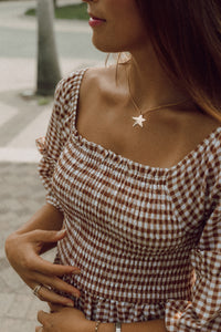 SS Women's Dress Women's Pippa Maxi (brown gingham)