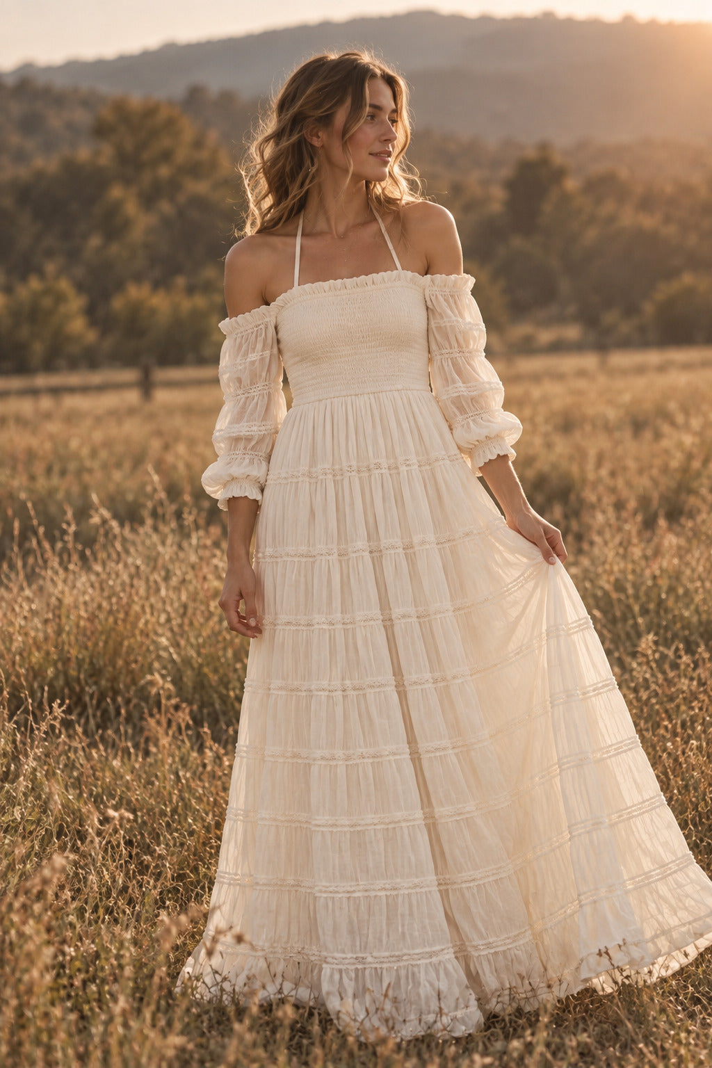 SS Women's Dress Women's Pippa Maxi (ivory chiffon)