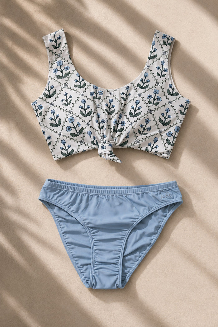 LB Women's Swim Women's Tie Front Set (bluebell)