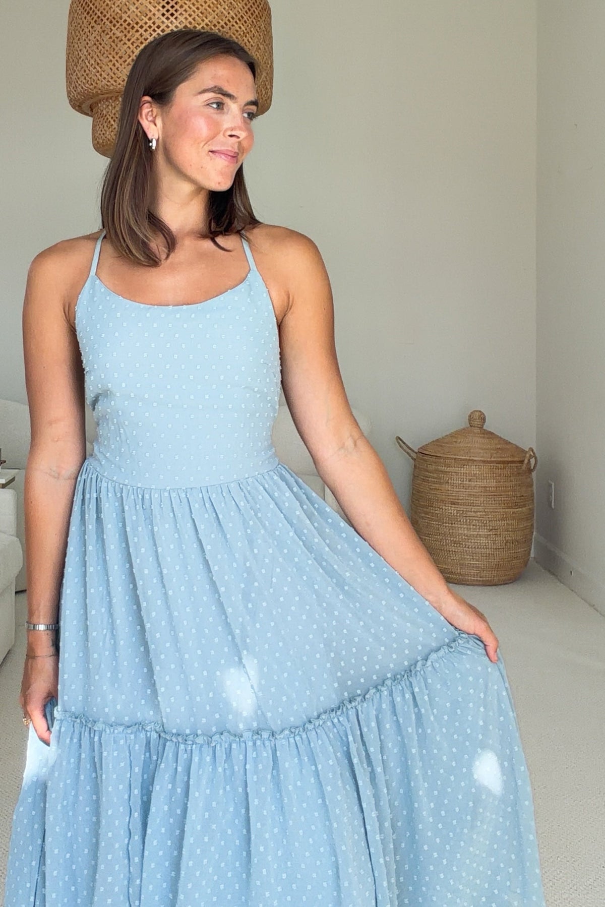 SS Women's Wendy Dress Blue Swiss Dot