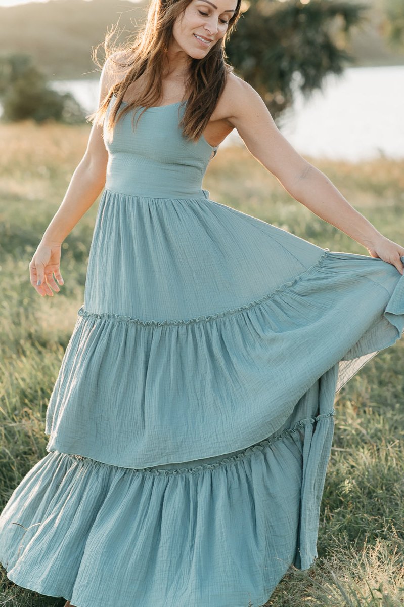 SS Women's Dress Women's Wendy Dress (soft teal muslin)