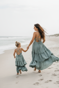 SS Girl's Dress Wendy Dress (soft teal muslin)