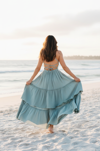 SS Women's Dress Women's Wendy Dress (soft teal muslin)