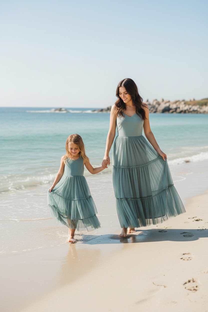 SS Women's Dress Women's Wendy Dress (soft teal tulle)
