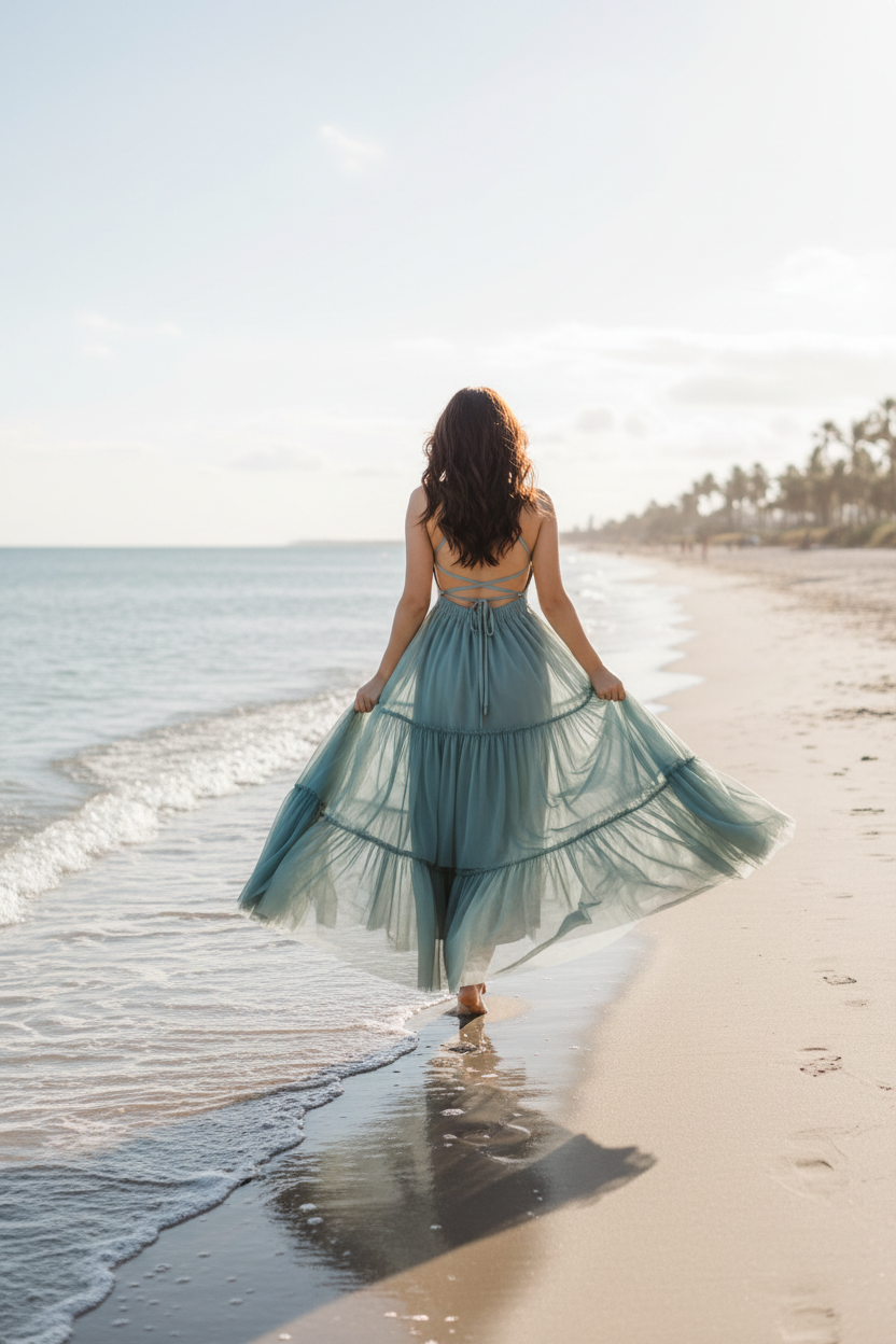 SS Women's Dress Women's Wendy Dress (soft teal tulle)