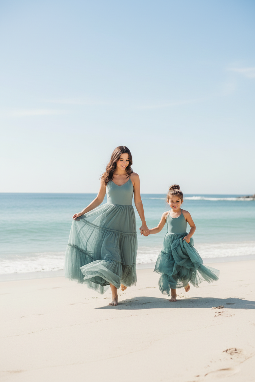 SS Women's Dress Women's Wendy Dress (soft teal tulle)