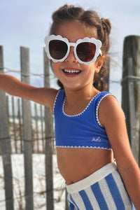 LB Girl's Swim Scoopback Set (bluebird embroidered)