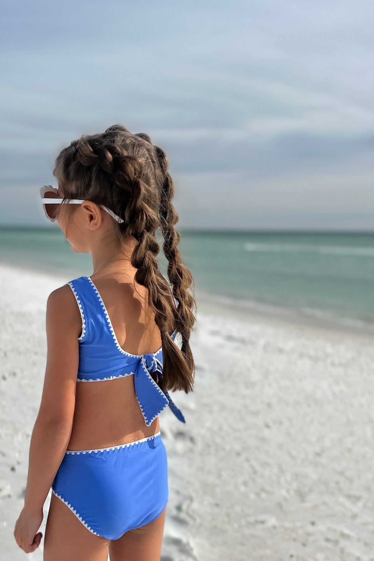 LB Girl's Swim Scoopback Set (bluebird embroidered)