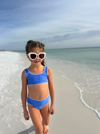 LB Girl's Swim Scoopback Set (bluebird embroidered)