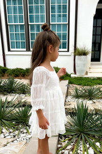 SS Girl's Dress Karina Dress (white chiffon)