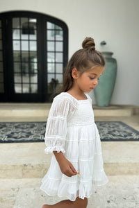 SS Girl's Dress Karina Dress (white chiffon)