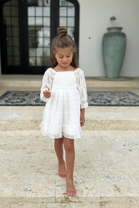 SS Girl's Dress Karina Dress (white chiffon)