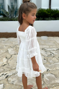 SS Girl's Dress Karina Dress (white chiffon)