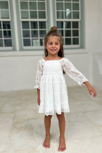 SS Girl's Dress Karina Dress (white chiffon)