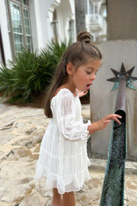 SS Girl's Dress Karina Dress (white chiffon)