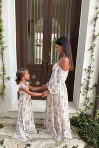 SS Women's Dress Women's Pippa Maxi (floral blue chiffon)