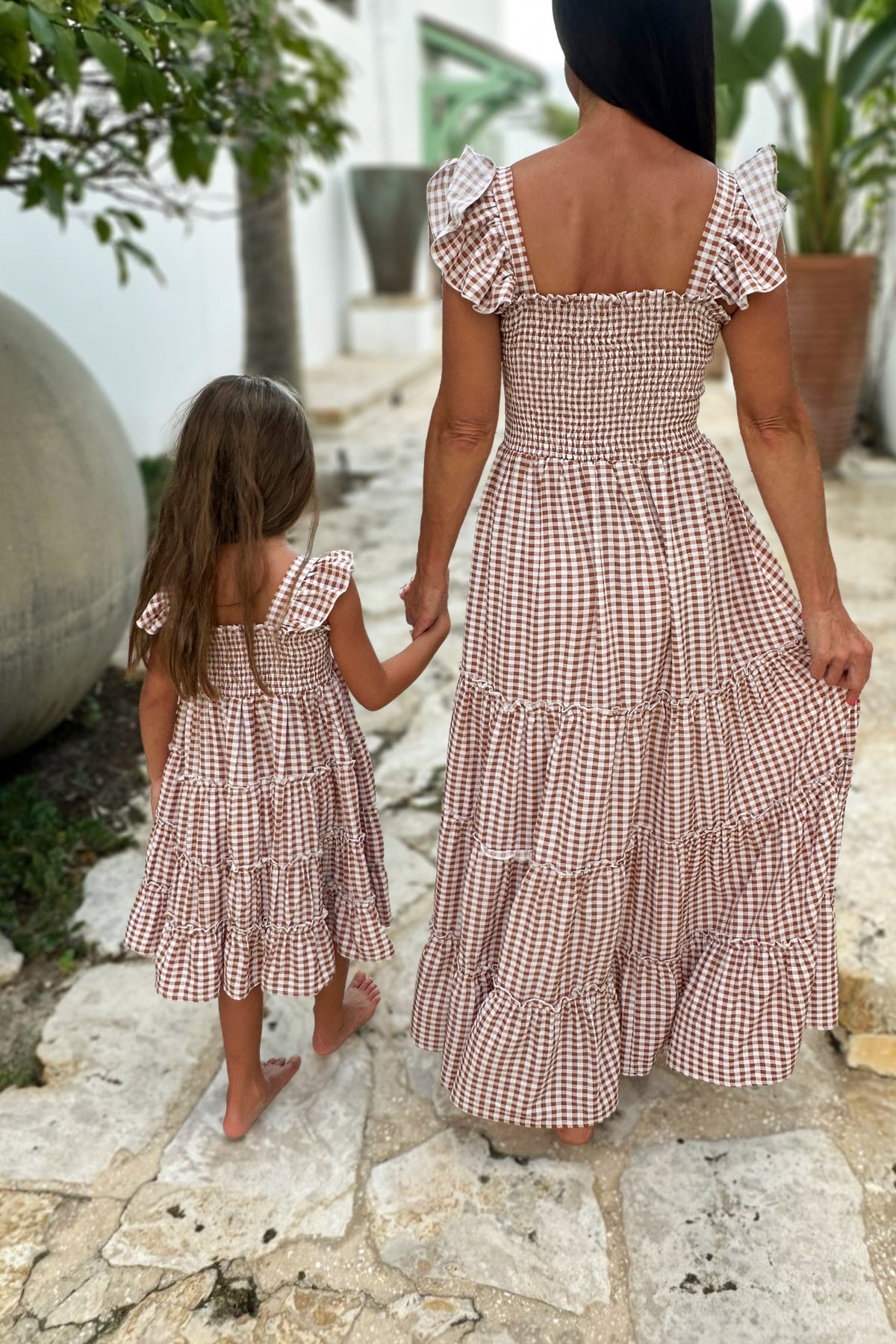 SS Women's Dress Women's Pia Dress (brown gingham)