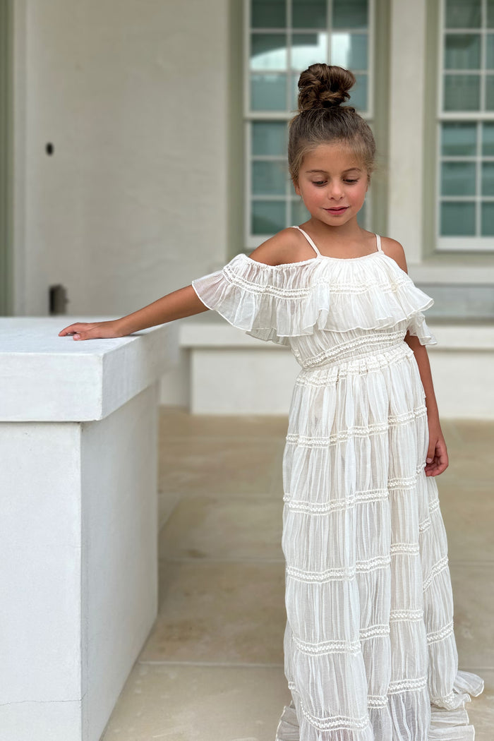 SS Girl's Dress Elise Dress (natural chiffon)