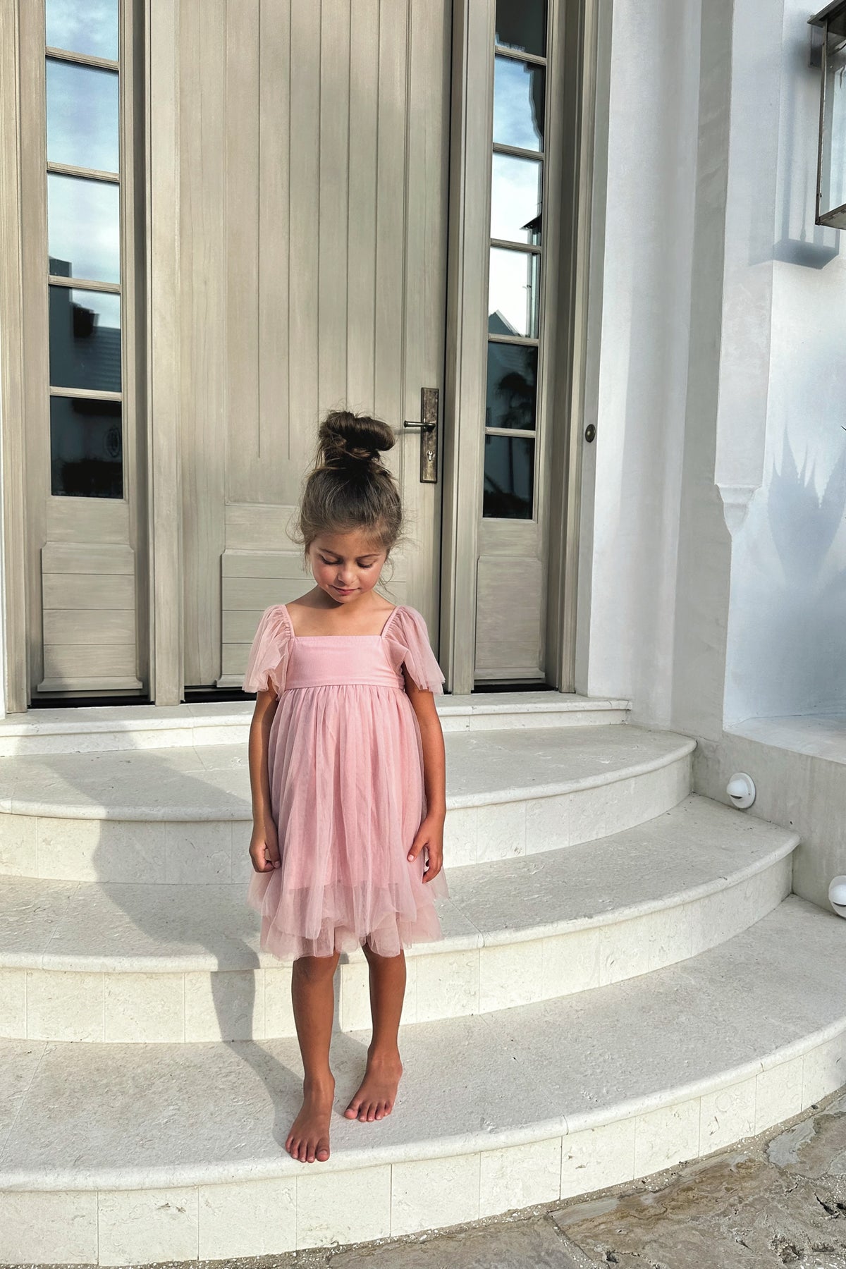 SS Girl's Dress Fawn Dress (soft pink tulle)